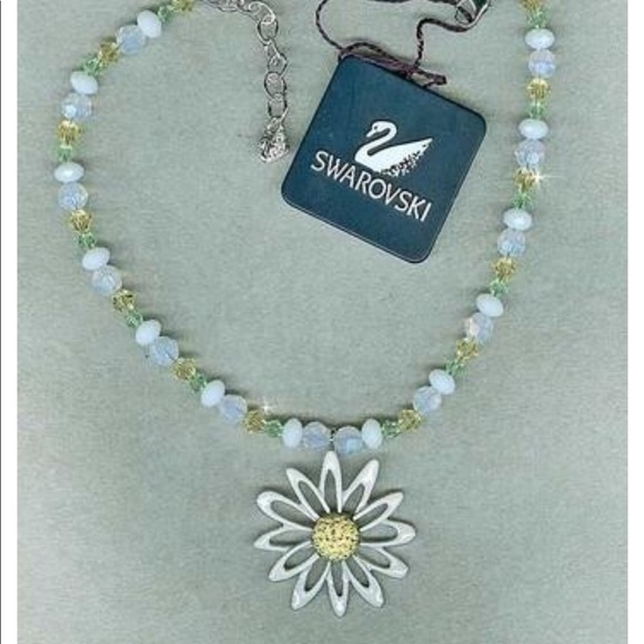 Swarovski Jewelry - Swarovski 18 in adjustable daisy beaded necklace